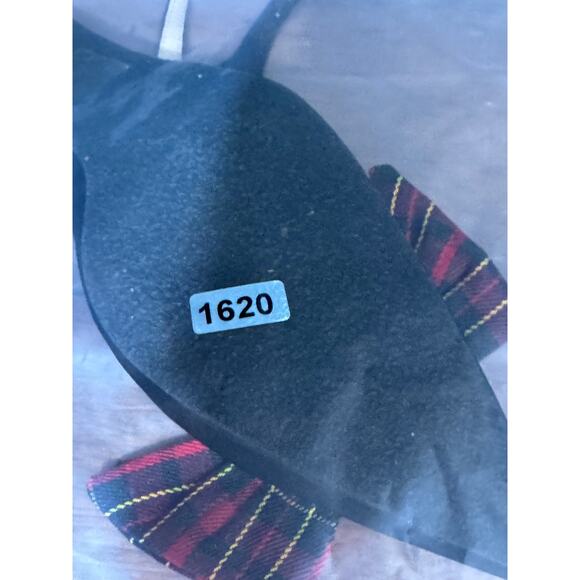 Jack Rogers Debra Satin Tartan Plaid Bow Slingback Kitten Heel Pumps size 9 - Picture 8 of 8